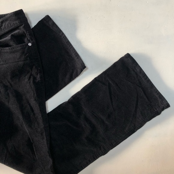 Jones New York Sport Black Crushed Velvet High Rise 100% Cotton Pant - Picture 2 of 7